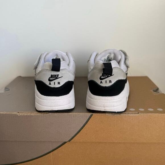 Nike Air Max 1 Easyon White/Black Toddler Sneakers- SZ 11 C - Picture 7 of 12